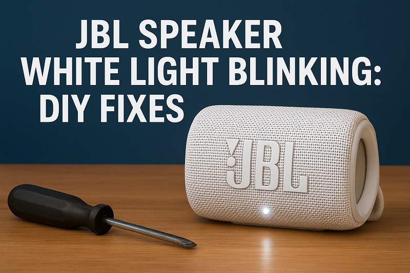 JBL Speaker White Light Blinking