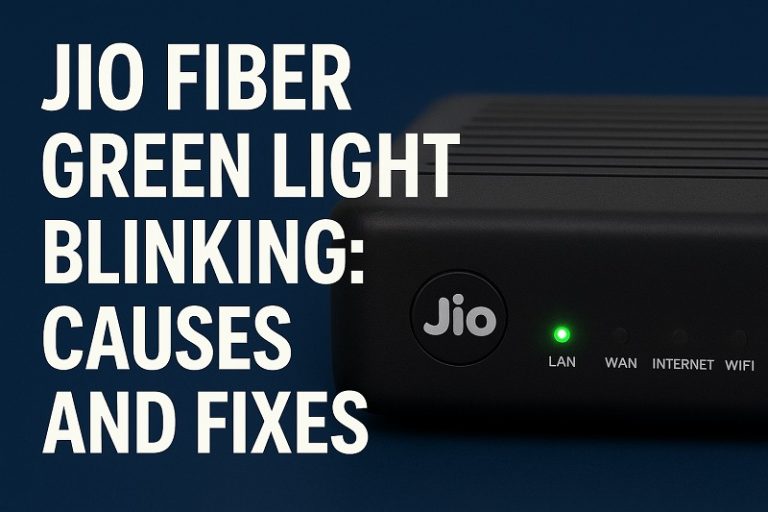 Jio Fiber Green Light Blinking