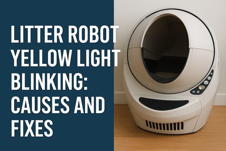 Litter Robot Yellow Lighty Blinking