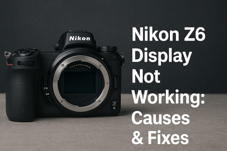 Nikon Z6 Display Not Working