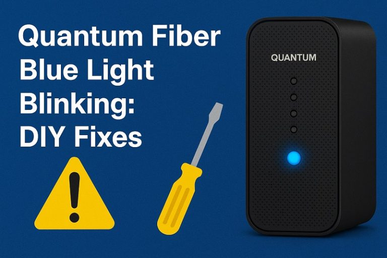 Quantum Fiber Blue Light Blinking