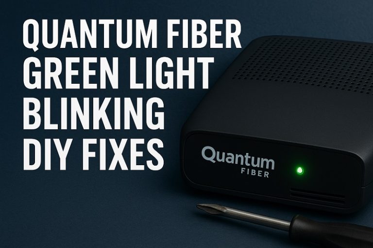Quantum Fiber Green Light Blinking