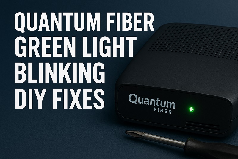 Quantum Fiber Green Light Blinking