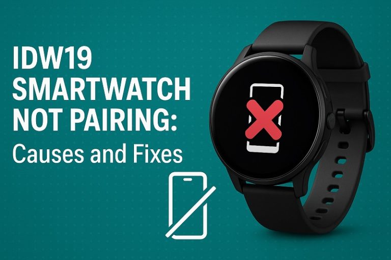 IDW19 Smartwatch Not Pairing