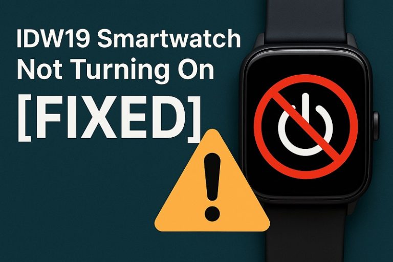 IDW19 Smartwatch Not Turning On