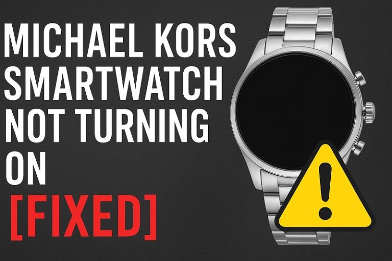 Michael Kors Smartwatch Not Turning On