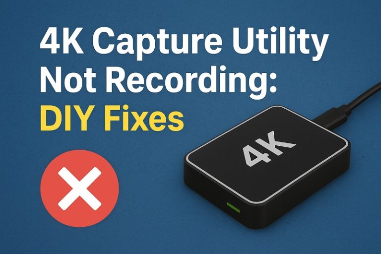 4K Capture Utility Not Recording