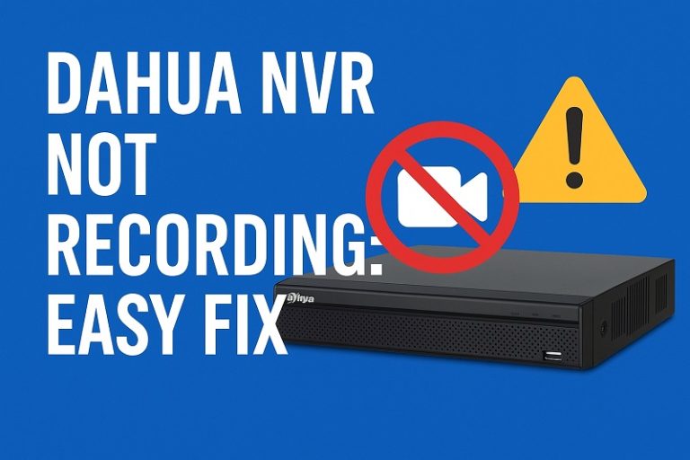 Dahua NVR Not Recording