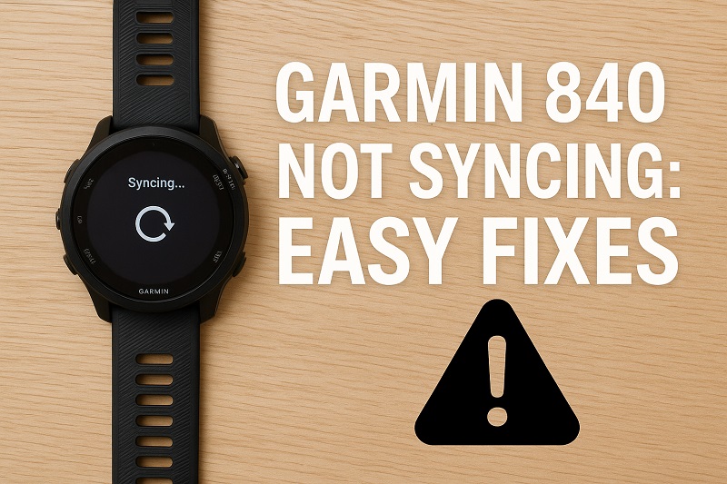 Garmin 840 Not Syncing