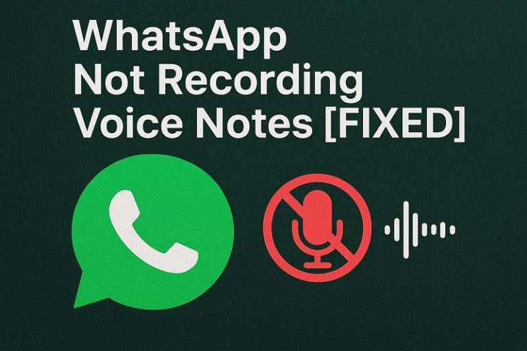 WhatsApp Not Recording Voice Notes