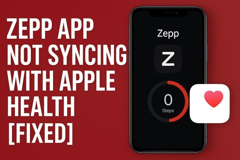 Zepp App Not Syncing With Apple Health
