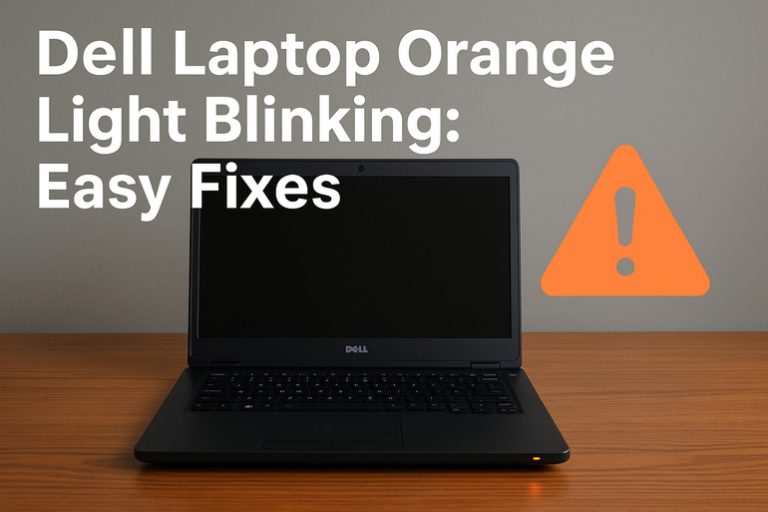Dell Laptop Orange Light Blinking