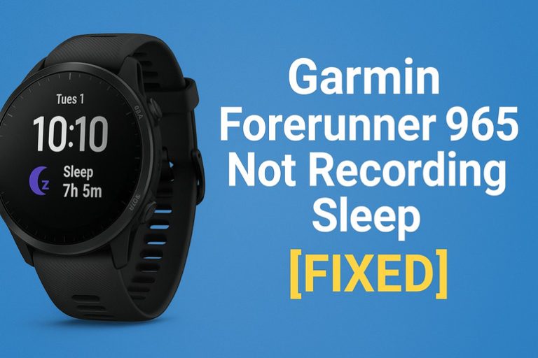 Garmin Forerunner 965 Not Recording Sleep