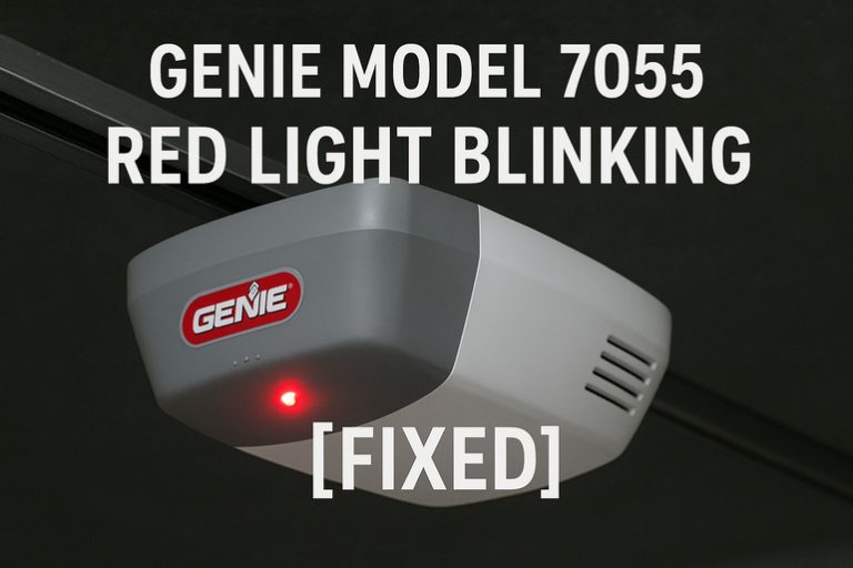Genie Model 7055 Red Light Blinking