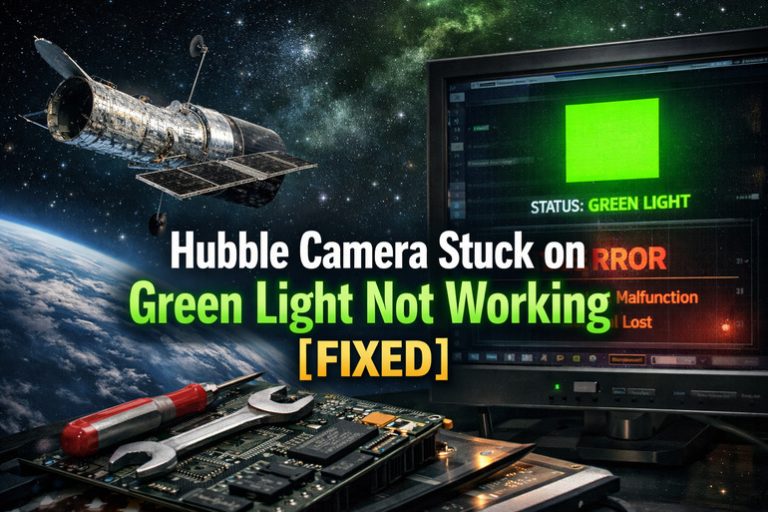 Hubble Camera Stuck on Green Light Not Working