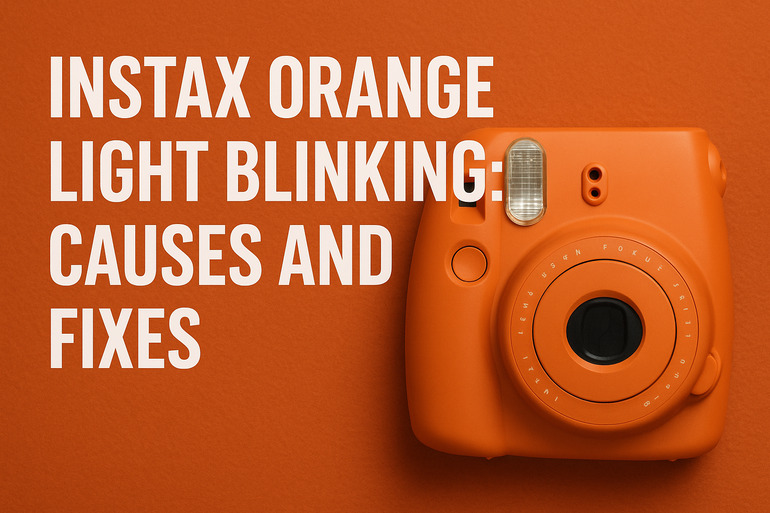 Instax Orange Light Blinking
