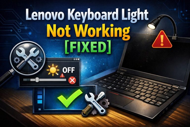 Lenovo Keyboard Light Not Working