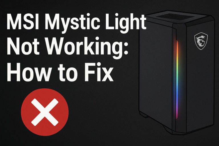 MSI Mystic Light Not Working