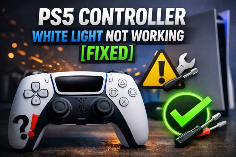 PS5 Controller White Light Not Working
