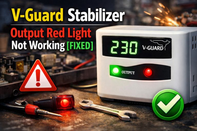 V-Guard Stabilizer Output Red Light Not Working