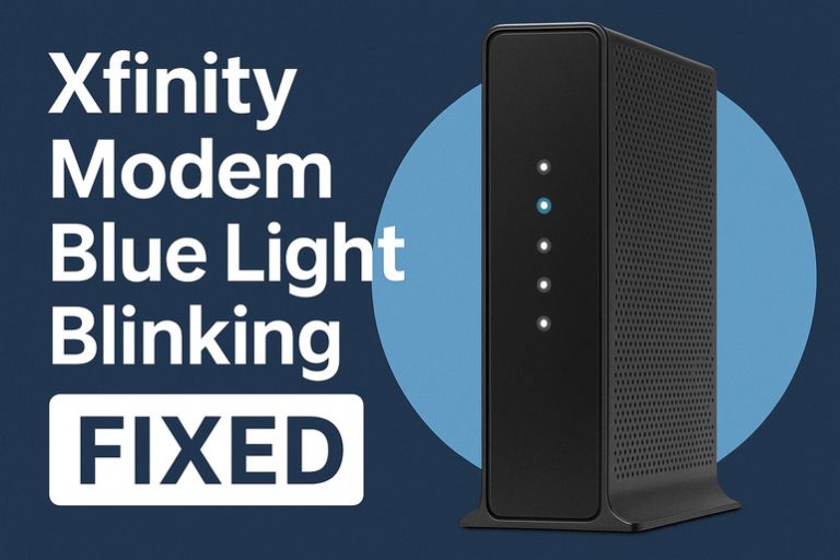 Xfinity Modem Blue Light Blinking