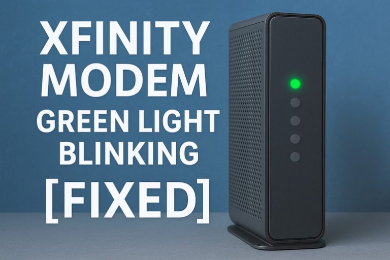 Xfinity Modem Green Light Blinking