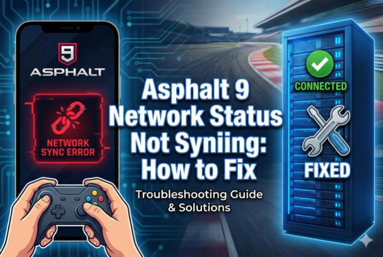 Asphalt 9 Network Status Not Syncing