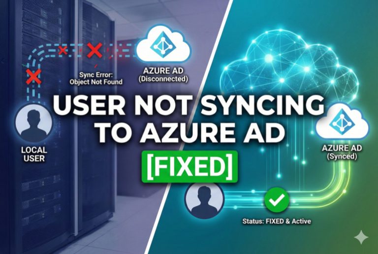 User Not Syncing to Azure AD