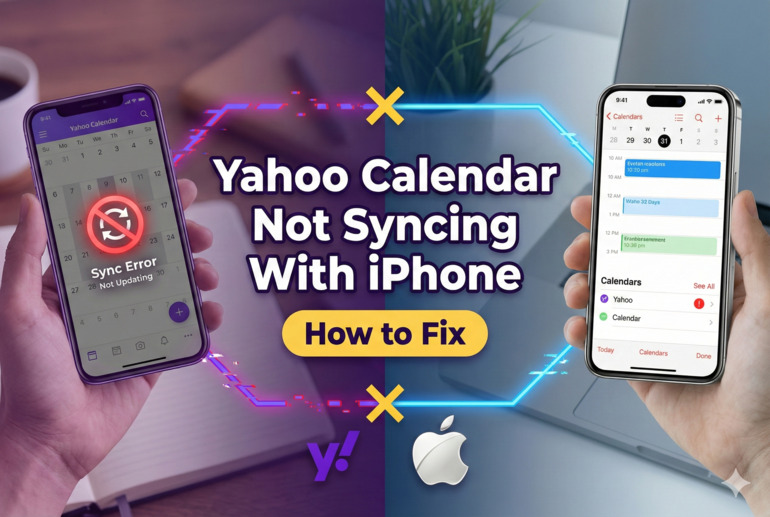 yahoo calendar not syncing with iphone