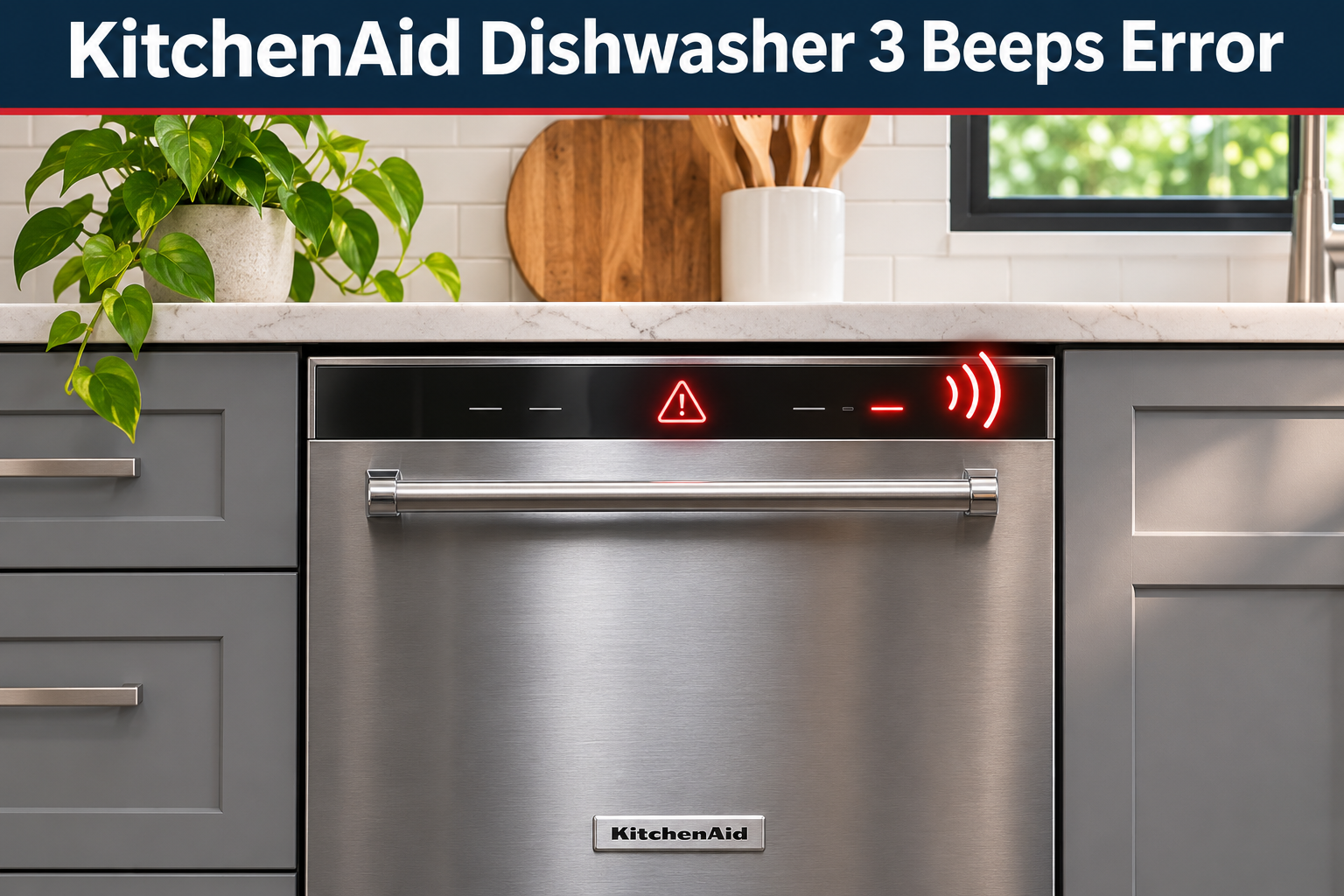  KitchenAid Dishwasher 3 Beeps Error