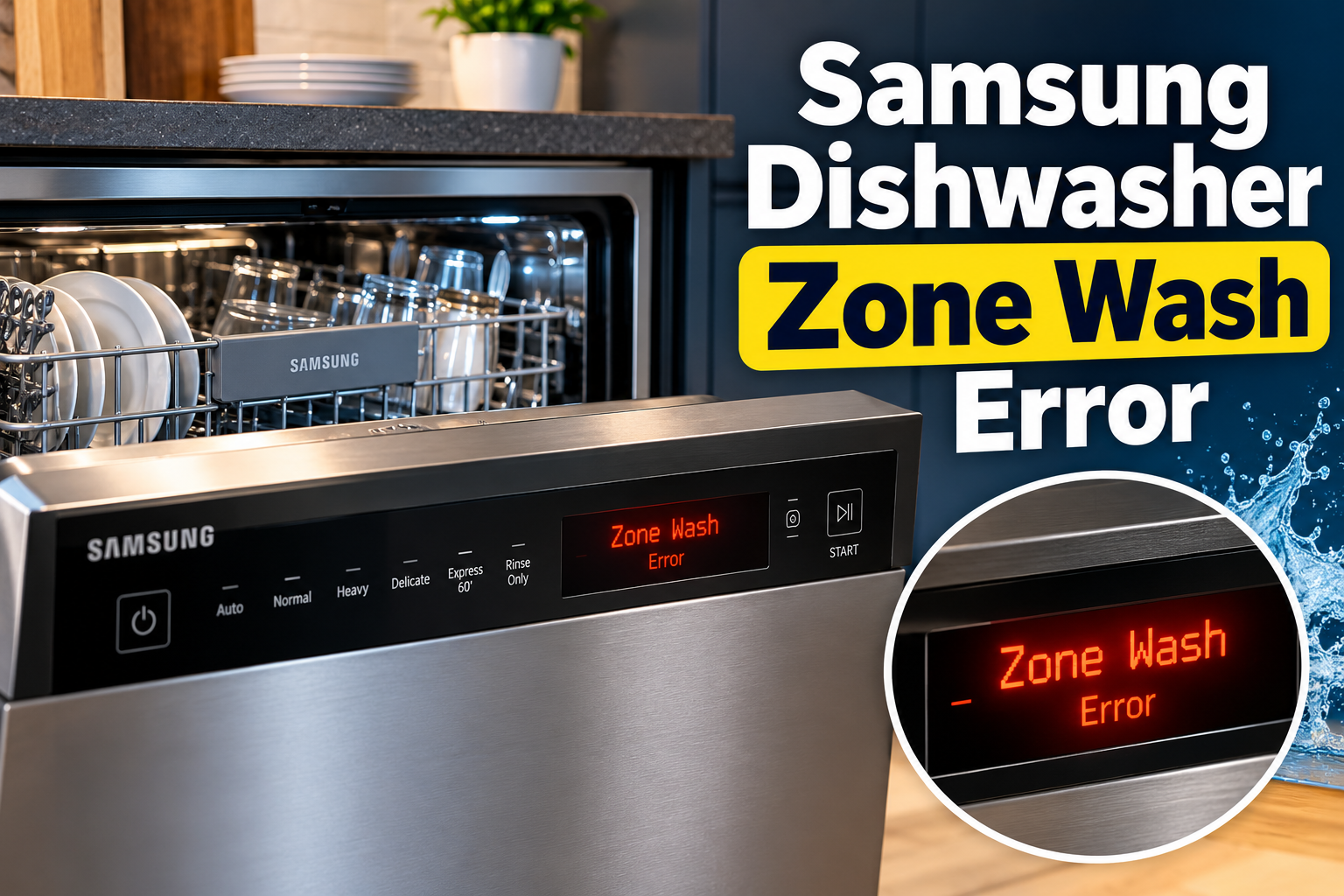 Samsung Dishwasher Zone Wash Error