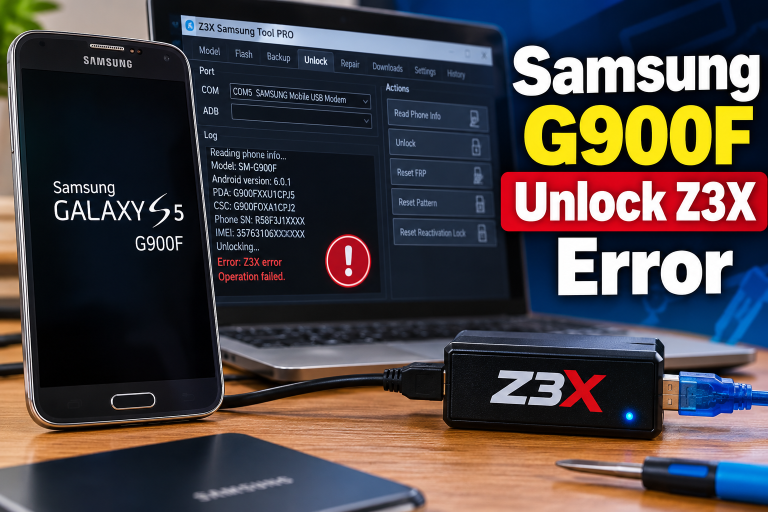 Samsung G900F Unlock Z3X Error