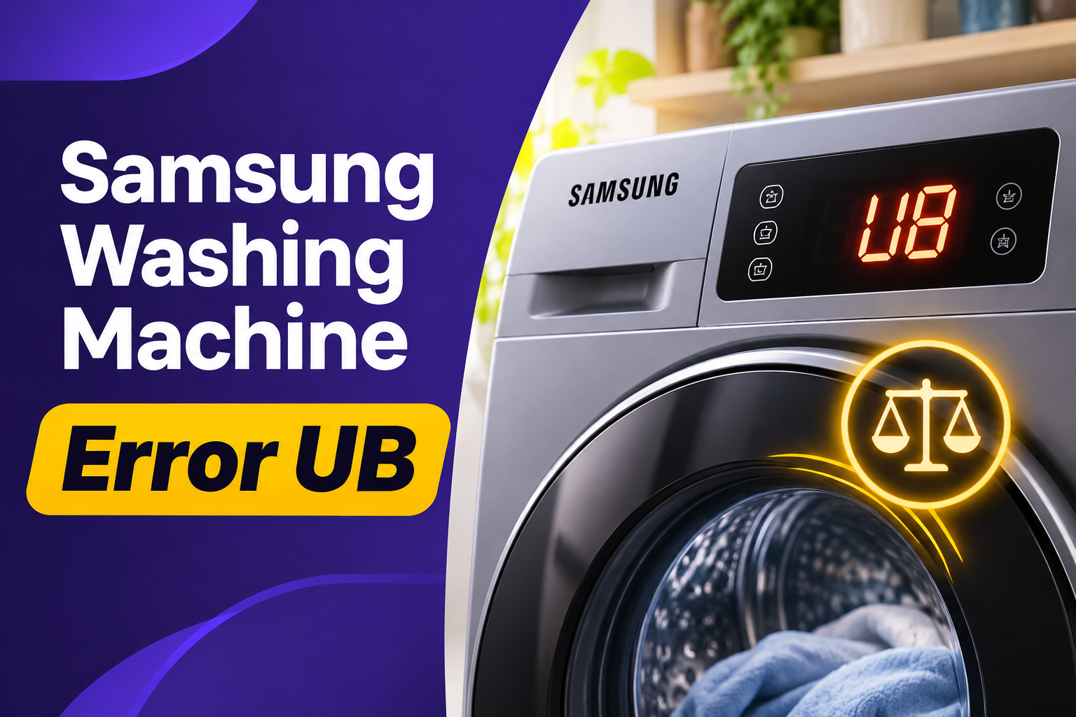 Samsung Washing Machine Error UB